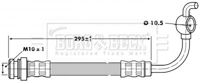 BORG & BECK Тормозной шланг BBH6808